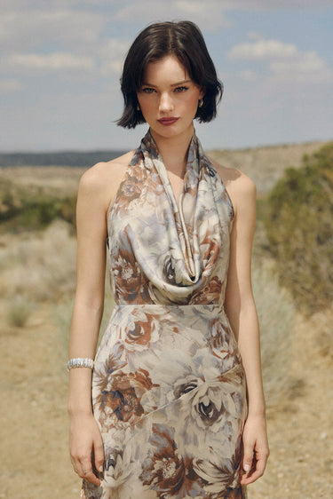 Maeve Halter Neck Maxi Dress