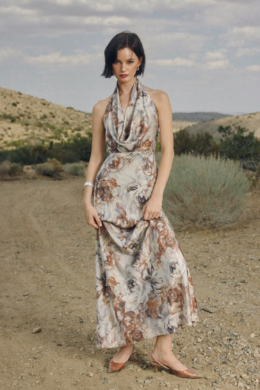 Maeve Halter Neck Maxi Dress