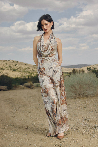 Maeve Halter Neck Maxi Dress