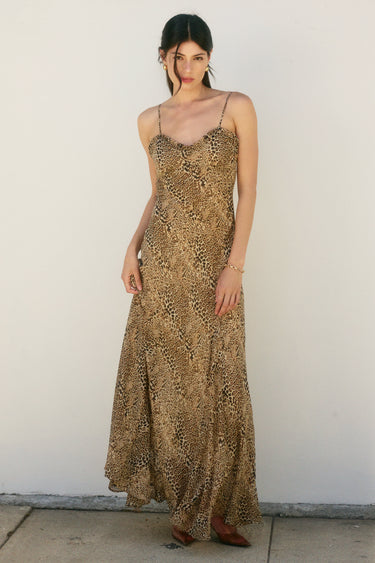 Gaia Ruffle Flared Maxi Dress