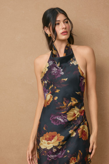 Selina Side Pleated Maxi Dress