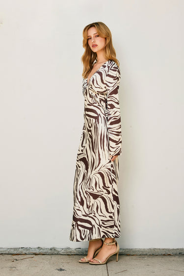 Mora Deep V-Neck Maxi Dress