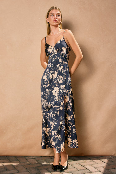 Delina Tie Back Midi Dress