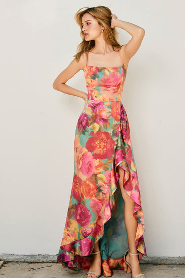 Soren Open Back Ruffled Maxi Dress