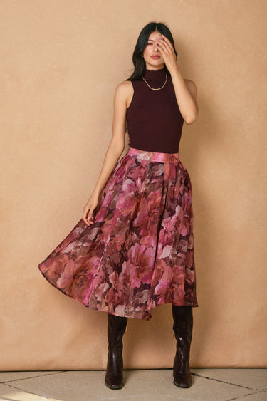 Katie Structured Circular Midi Skirt