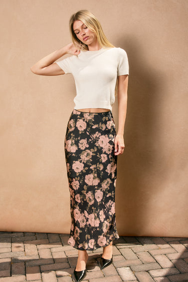 Melba Lace Detail Maxi Pencil Skirt